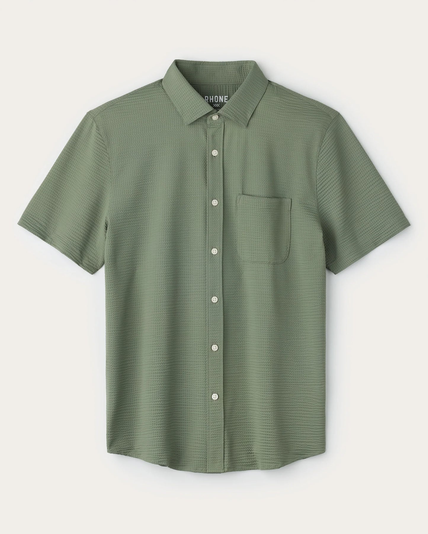 Commuter® Seersucker Short Sleeve Button-Down Shirt